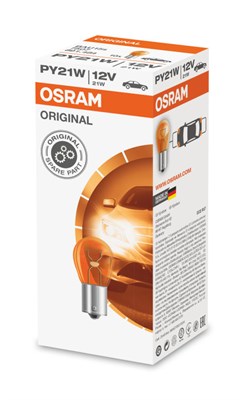 OSRAM   PY21w   (1 կոնտակտ)  12v  21W  Դեղին 7507 - фото 5214